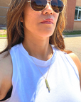 Love Baseball Bar Necklace lifestyle product picture 2