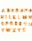 alphabet charms in rose gold
