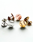 Cute minimalist baseball stud earrings in gold, silver and rose gold. Softball stud earrings in gold, silver and rose gold