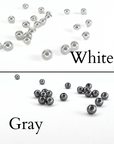 picture of white and gray pearl parts for the custom baseball team earrings