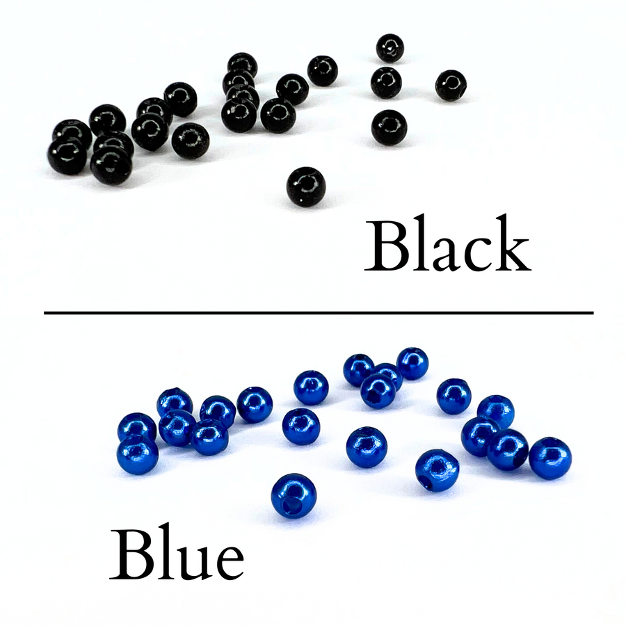 picture of black and blue pearl parts for the custom baseball team earrings