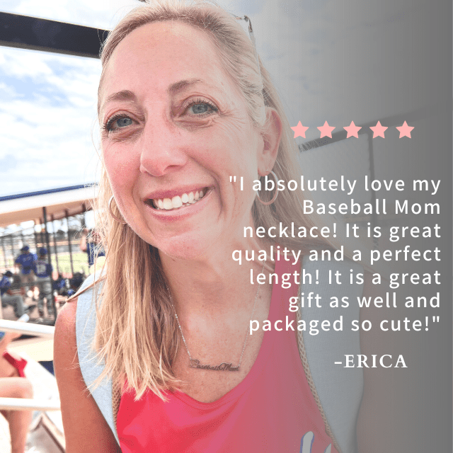 Baseball Mom, Erica's picture and her review on Baseball Mom Necklace in silver