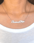 Product profile picture for baseball mom necklace, both gold and silver
